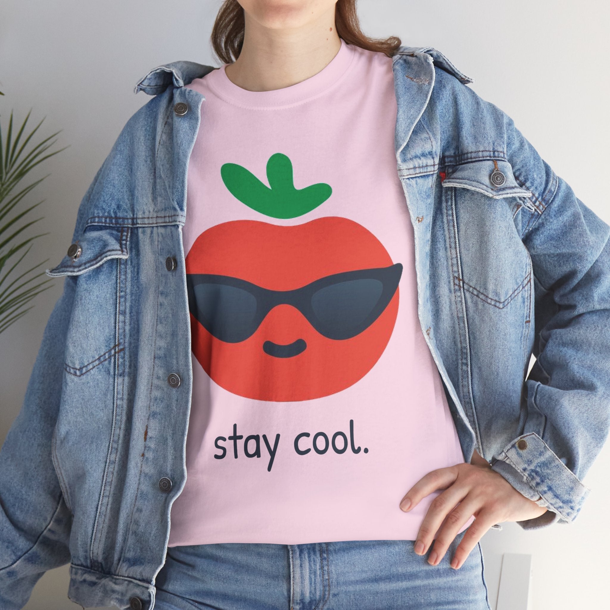 Stay Cool Tomato T-Shirt — Cute Sunglasses Fruit Graphic Tee