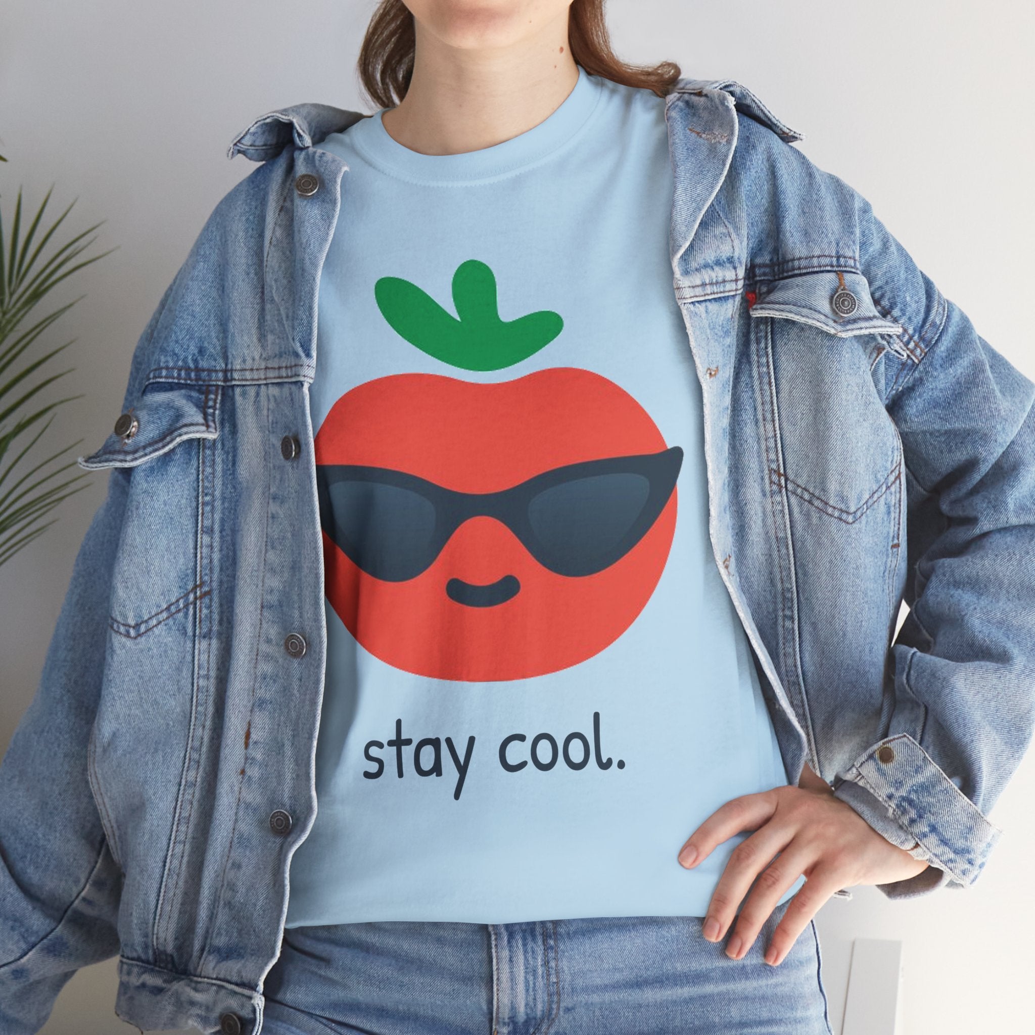 Stay Cool Tomato T-Shirt — Cute Sunglasses Fruit Graphic Tee