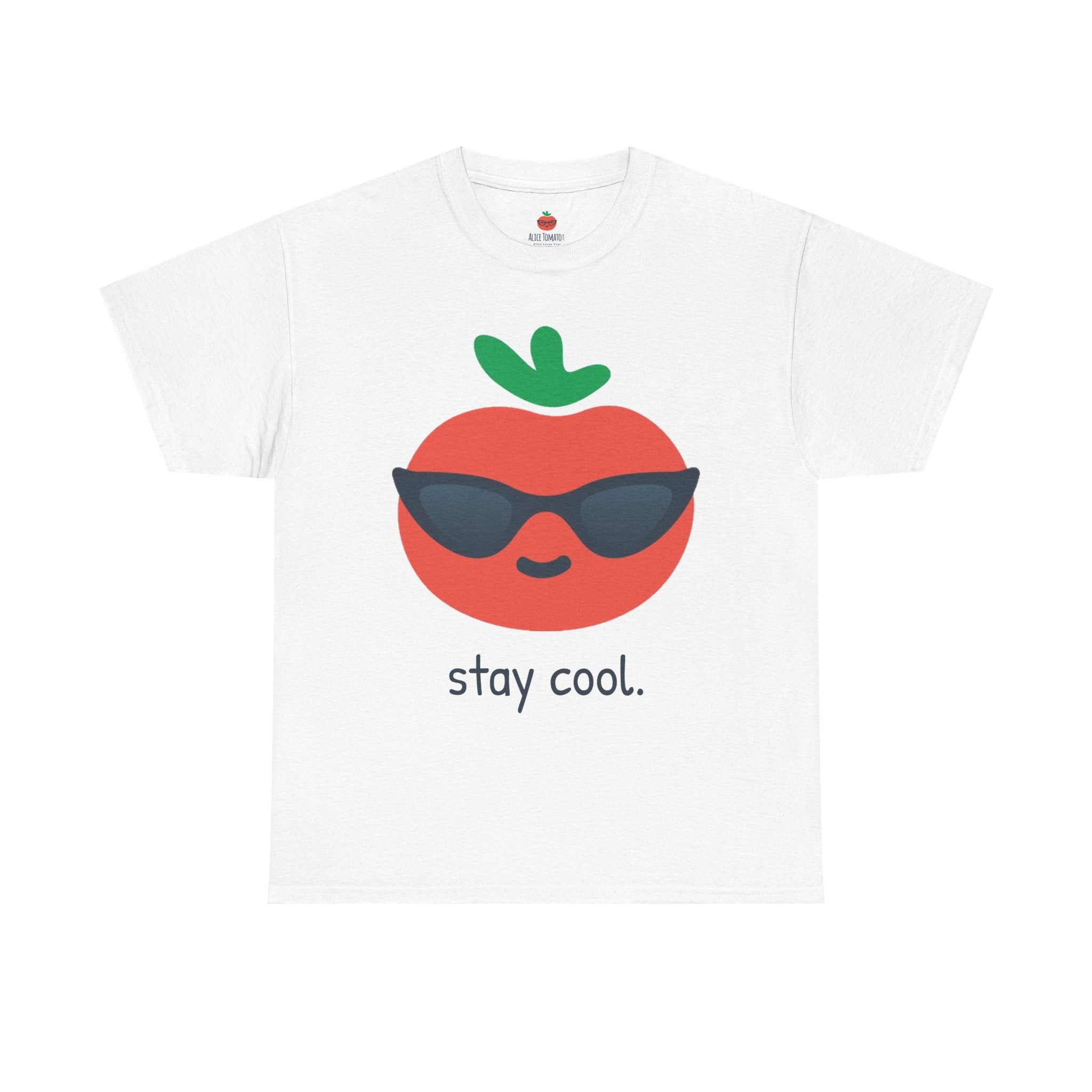 Stay Cool Tomato T-Shirt — Cute Sunglasses Fruit Graphic Tee